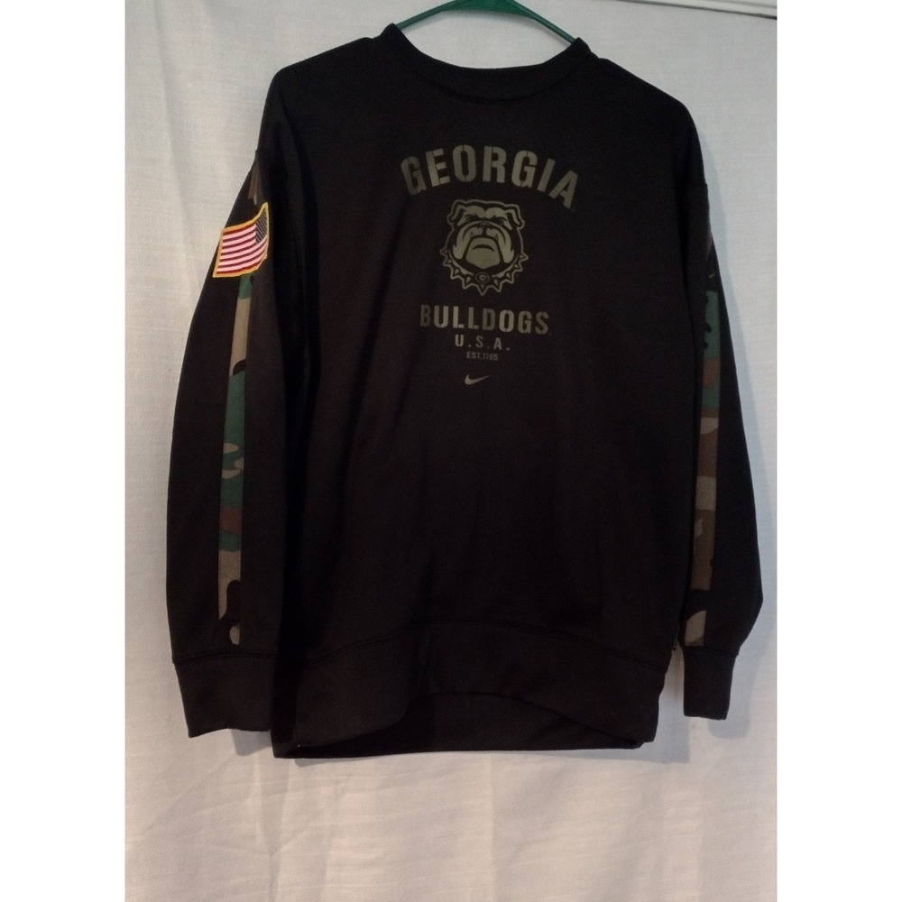 Nike Georgia Bulldogs Salute To Service Dri-FIT Crewneck Sweatshirt Men's Small